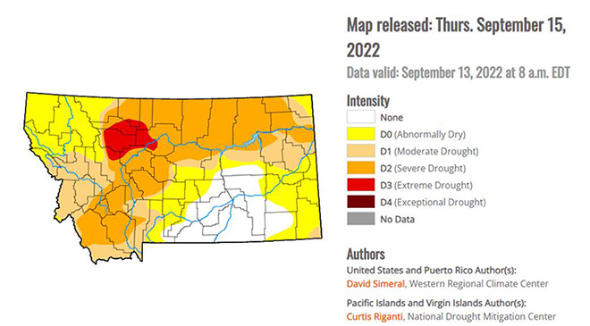 Montana Drought Map