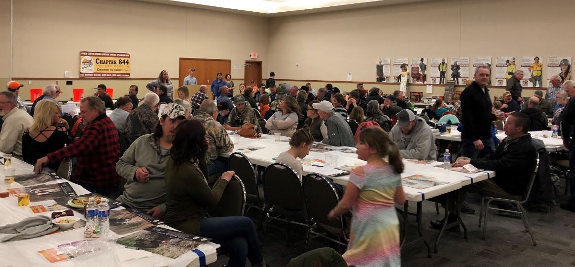 The banquet hall at the North Central States Regional Council of Carpenters Union Building was overflowing.