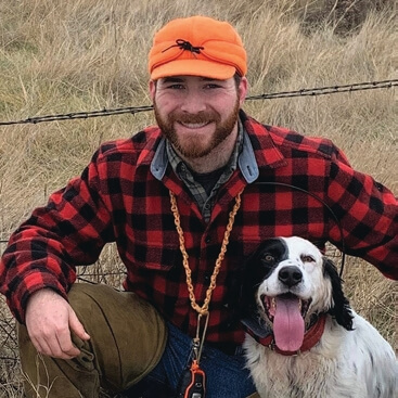 Ben Beaman with dog