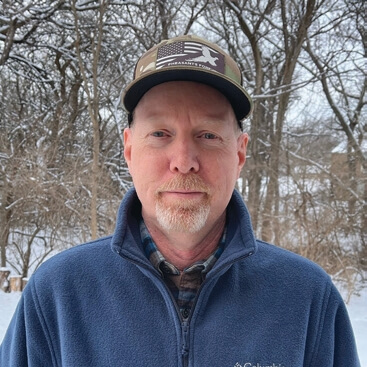 Scott Taylor in winter landscape